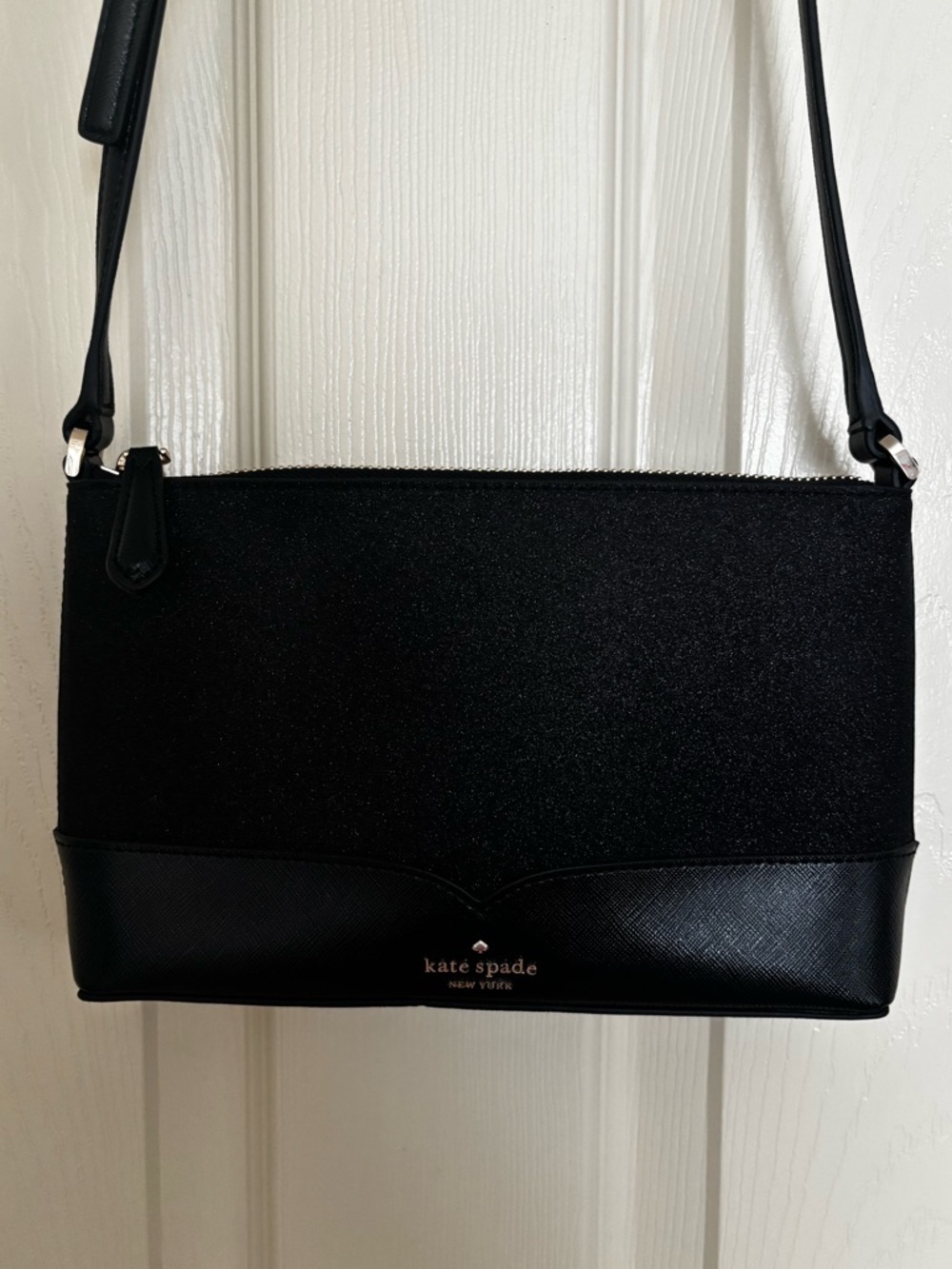 Kate Spade New York Black Glitter Crossbody Bag